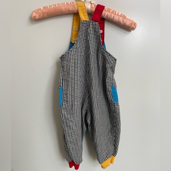 vintage buster brown gingham and emrboidered overralls - Picture 3 of 6